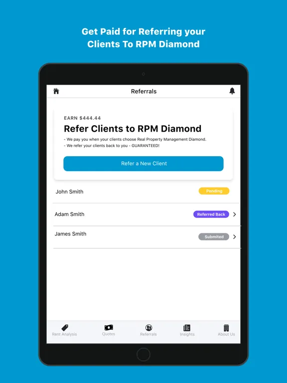 Zrzuty ekranu RPM Diamond ReferApp iPad 