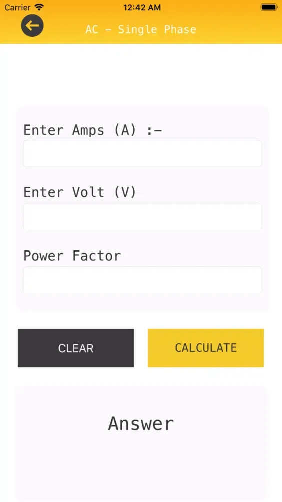 Volt-Amp-Watt-Ohm Calculate Ekran Görüntüleri