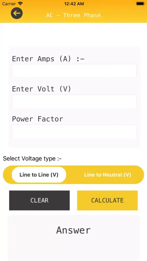 Volt-Amp-Watt-Ohm Calculate Ekran Görüntüleri