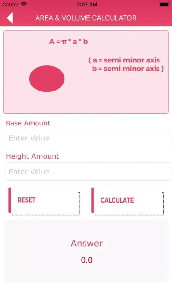 AREA - VOLUME CALCULATOR Screenshots