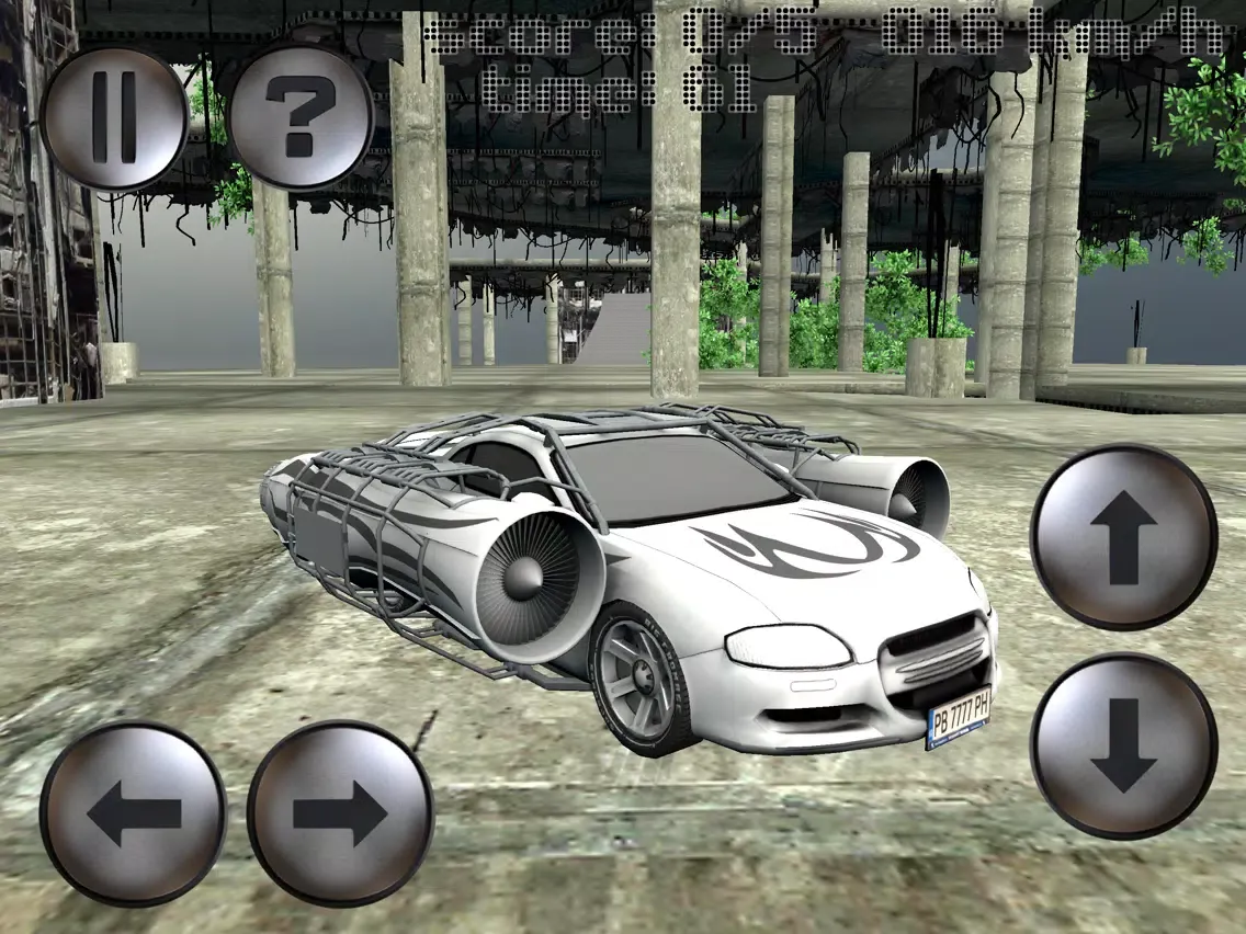 Capturas de tela do Jet Car - Destroyed City iPad 
