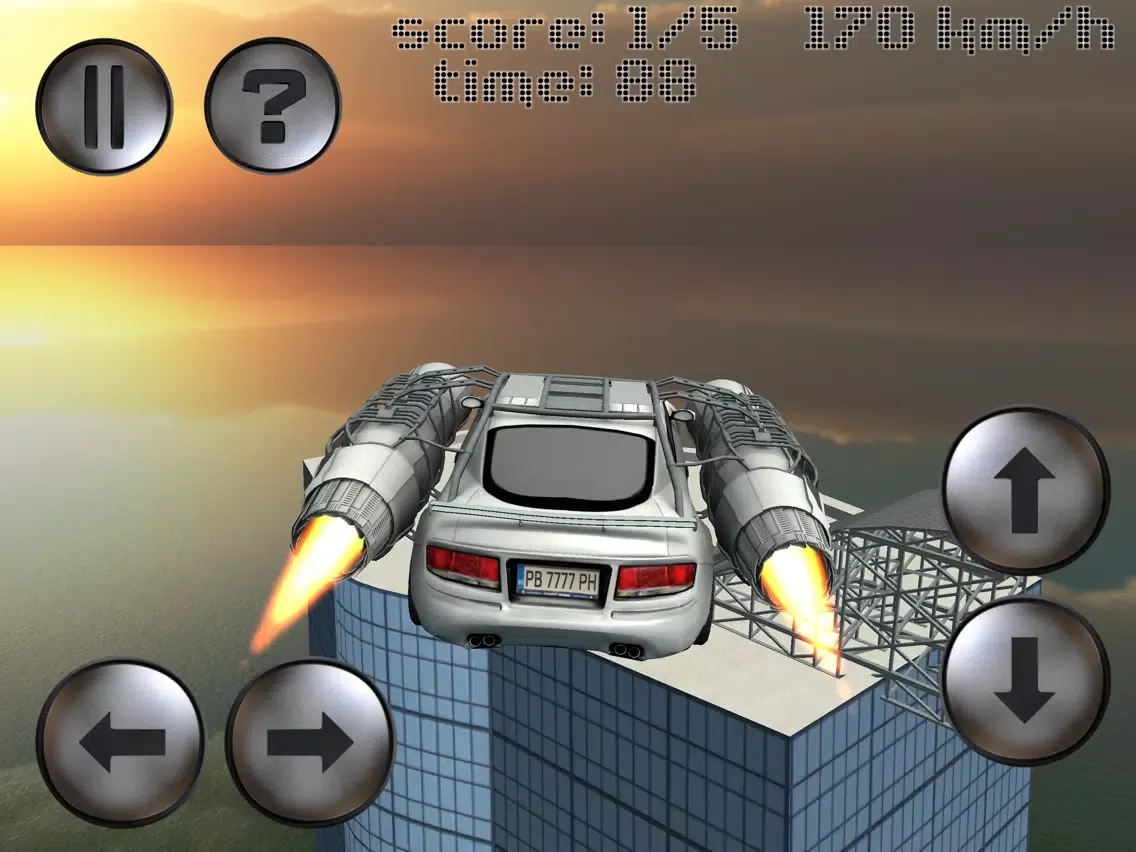 Capturas de tela do Jet Car - Destroyed City iPad 