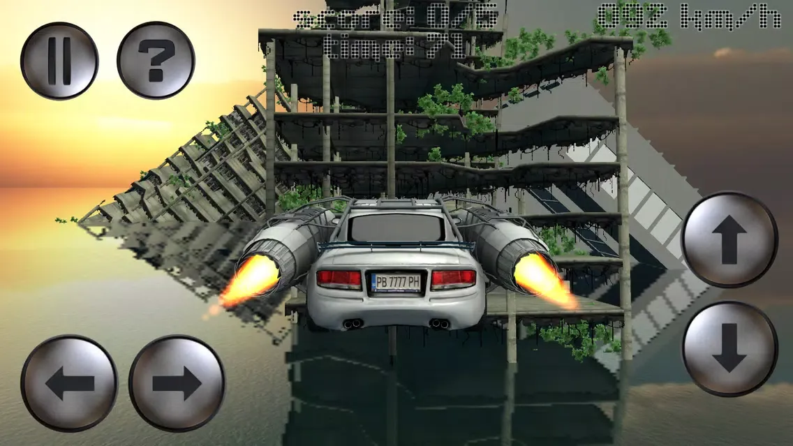Capturas de tela do Jet Car - Destroyed City