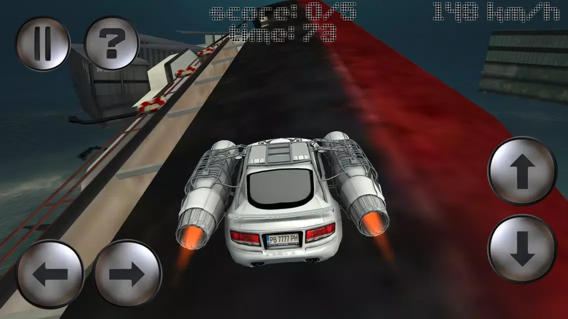 Capturas de tela do Jet Car - Destroyed City