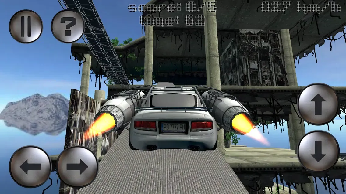 Capturas de tela do Jet Car - Destroyed City