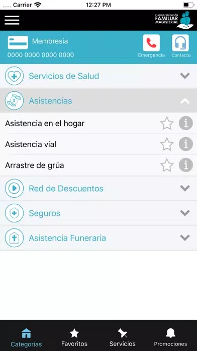 Capturas de tela do Plan de Prevención Magisterial
