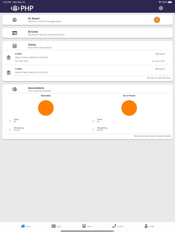 Tangkapan skrin PHP TPA Services iPad 