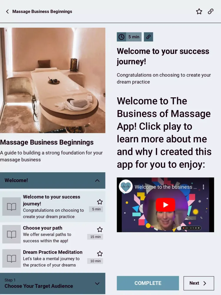 Captures d'écran de The Business of Massage