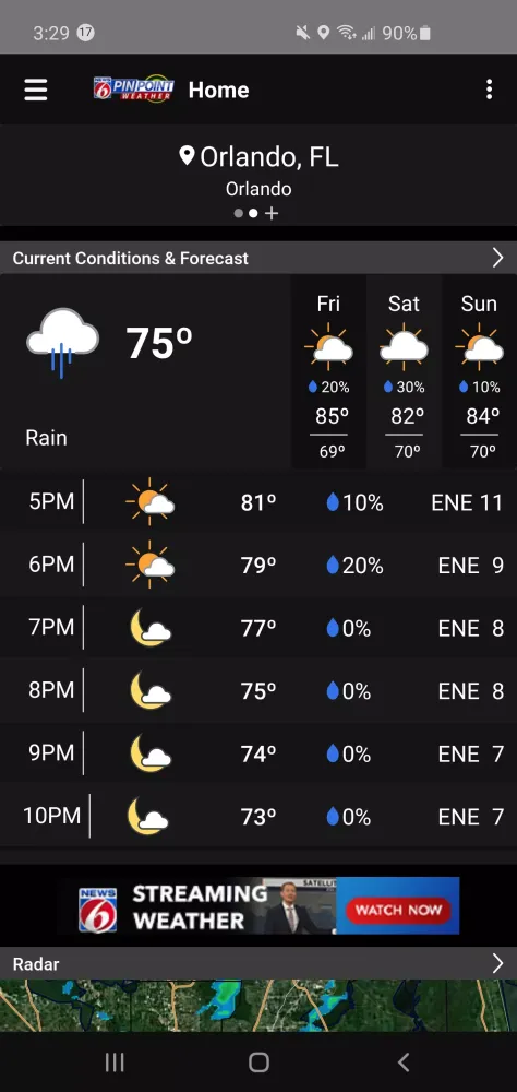 Zrzuty ekranu News 6 Pinpoint Weather - WKMG