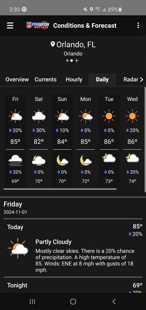 Zrzuty ekranu News 6 Pinpoint Weather - WKMG