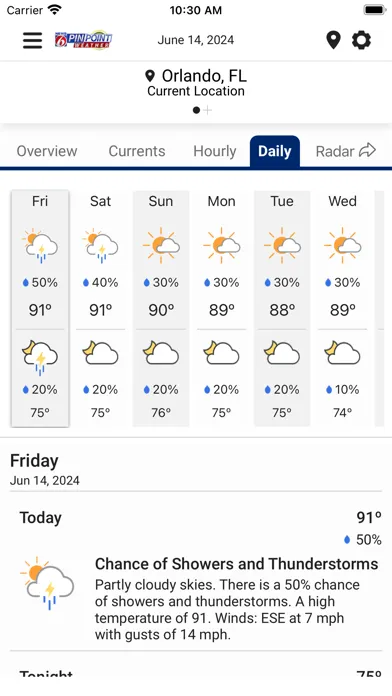 News 6 Pinpoint Weather WKMG 스크린샷