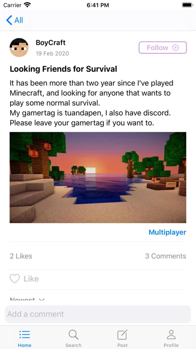 ภาพหน้าจอของ Addons for Minecraft Community