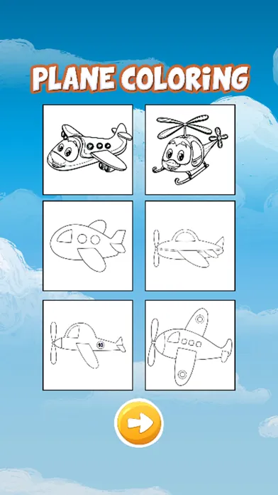 Tangkapan skrin Sky airplane coloring book for kids games