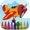 Sky plane rolling coloring book games for kids