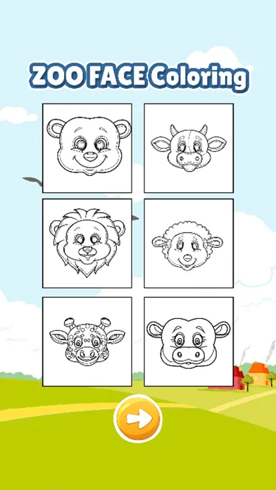 Ảnh chụp màn hình của Zoo animal face coloring book for kids games