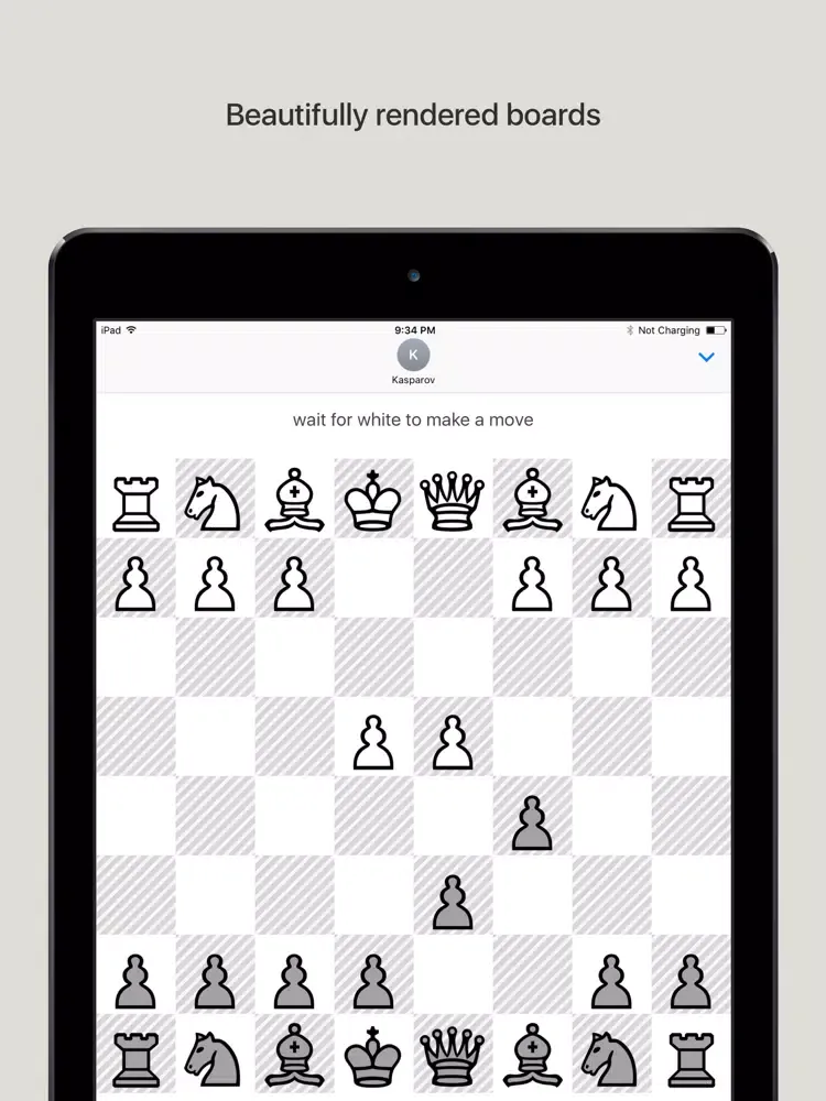 Tangkapan layar Kava Chess iPad 