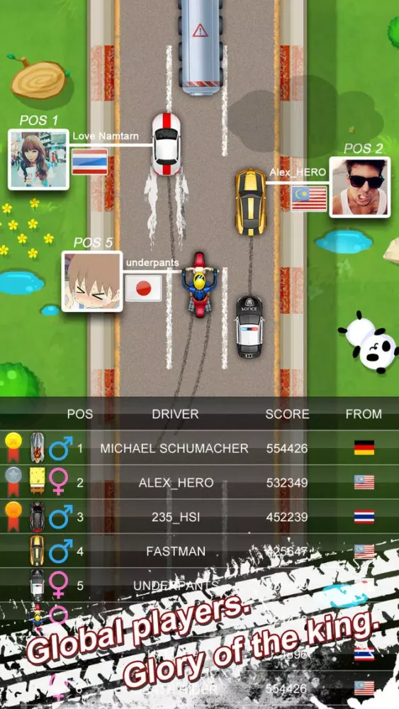 Capturas de tela do Pixel Car Race - Thumb Drift Racing