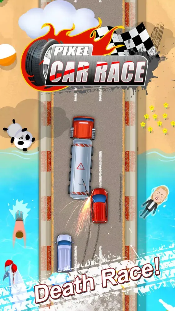 Capturas de tela do Pixel Car Race - Thumb Drift Racing