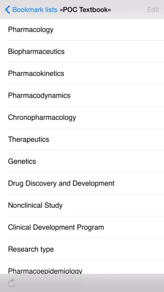 Ảnh chụp màn hình của Pocketable Clinical Pharmacology