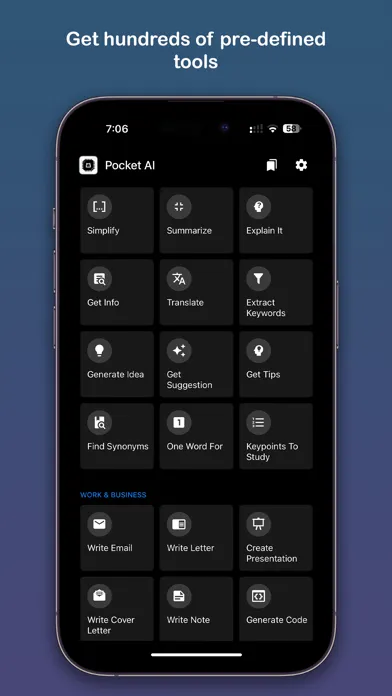 Скриншоты Pocket AI: GPT Assistant
