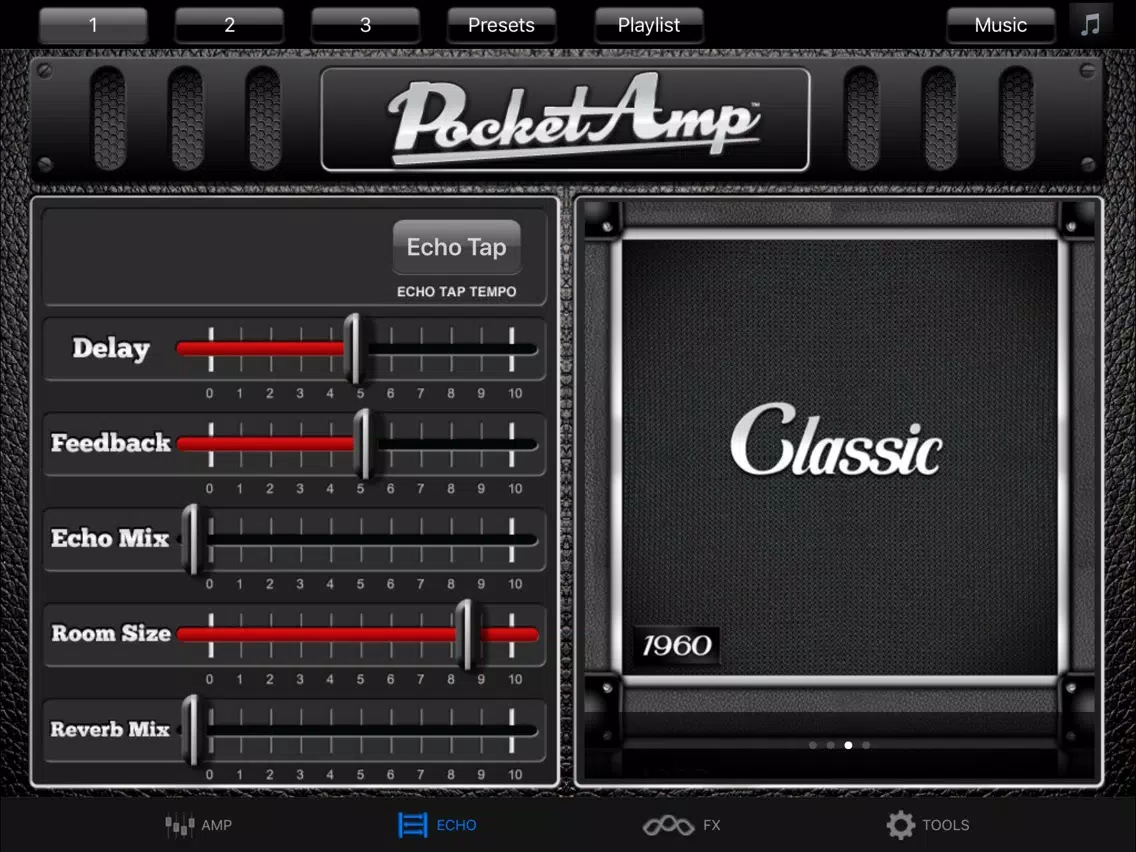 PocketAmp - Guitar Amp Effects iPad 应用截图
