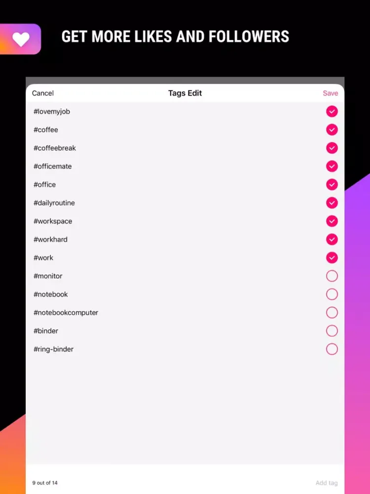 Hashtag Generator - Followers iPad  Screenshots