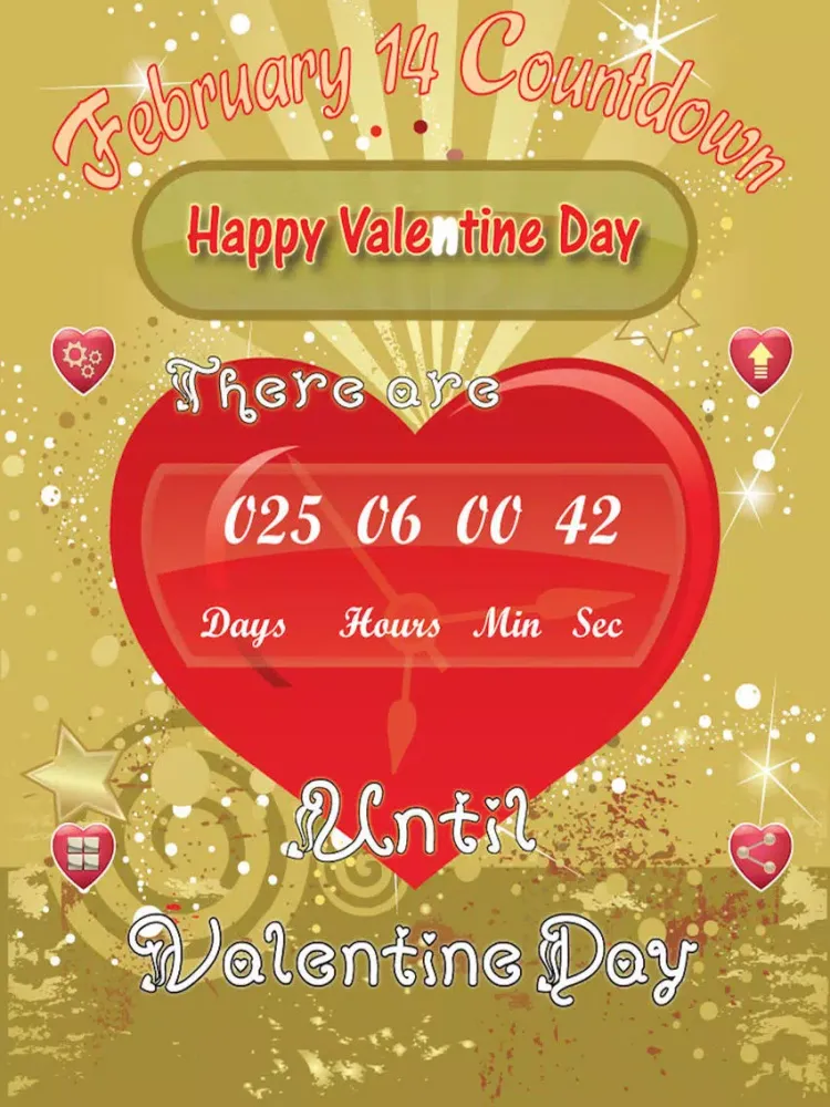 Valentine’s 2017 Countdown iPad  Ekran Görüntüleri
