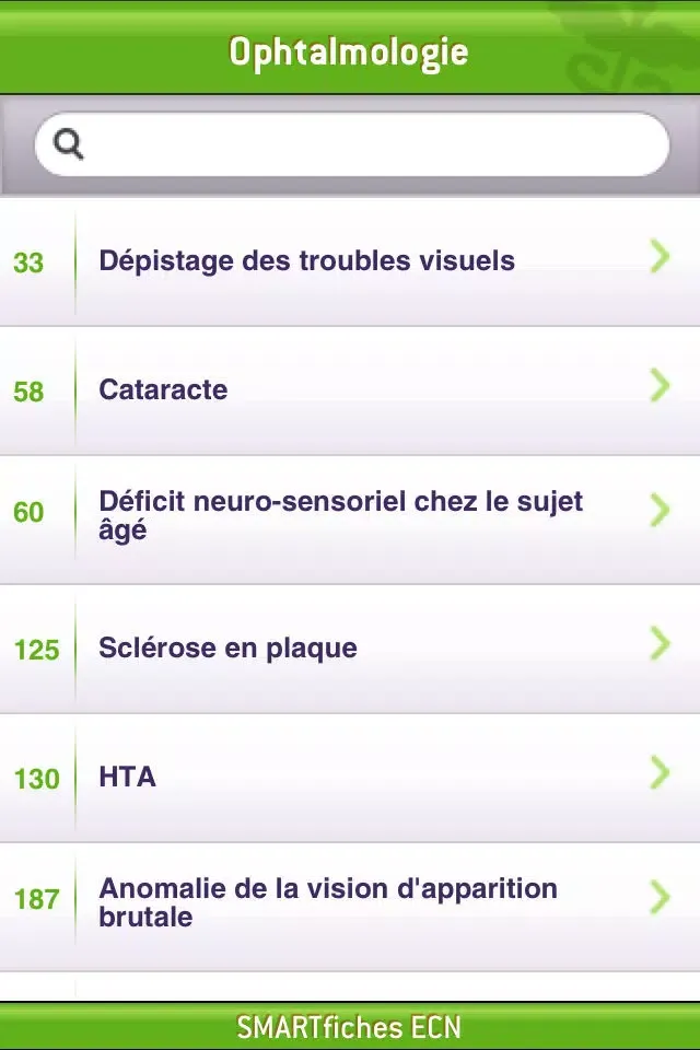 Скриншоты SMARTfiches Ophtalmologie Free