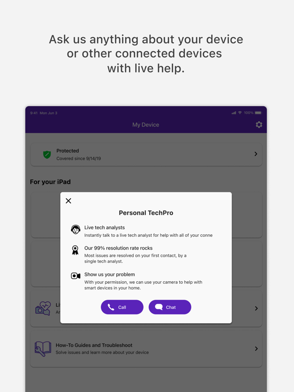 Xfinity Mobile Care iPad  Screenshots