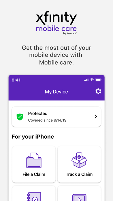 Xfinity Mobile Care Screenshots