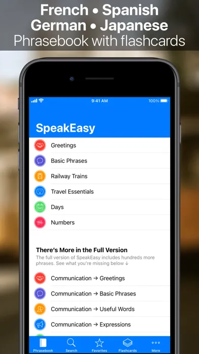 Скриншоты SpeakEasy Phrases & Flashcards