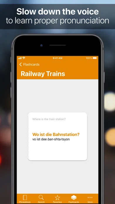 SpeakEasy German Phrasebook Screenshots