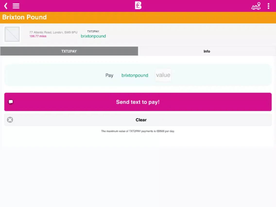 Brixton Pound iPad  Screenshots