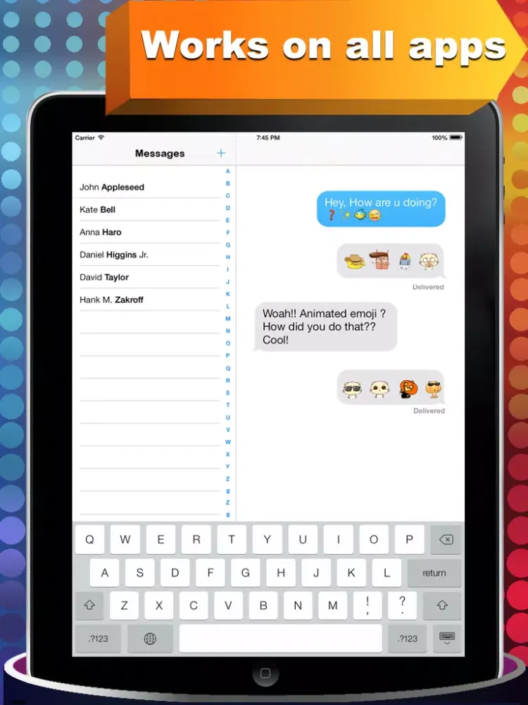 Emoji Emoticon FREE & Emoji Keyboard for Facebook,WhatsApp,Twitter iPad  স্ক্রিনশট