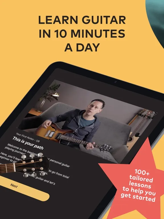 Fretello Guitar Lessons iPad 應用截圖
