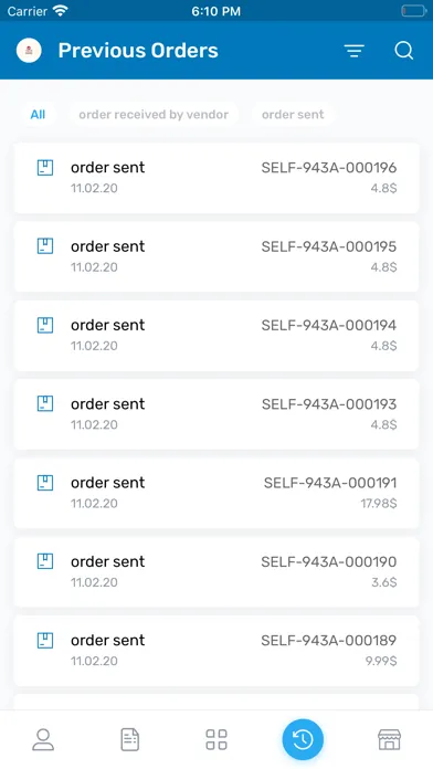 Captures d'écran de SelfOrder App