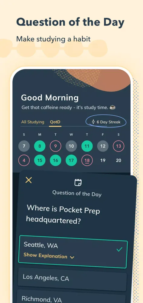 Ảnh chụp màn hình của Pocket Prep Professional
