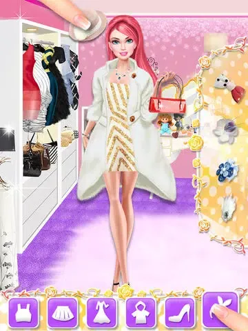 Little Miss Beauty Salon: Fashion Doll First Date - Girls Makeover Games iPad 应用截图