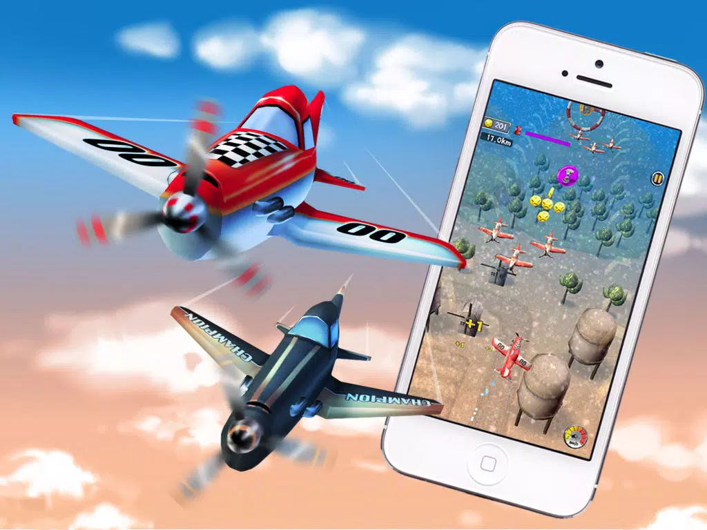 ภาพหน้าจอของ Plane Heroes - Best Free Flight Game with Easy Control and Cartoonish 3D Graphics iPad 