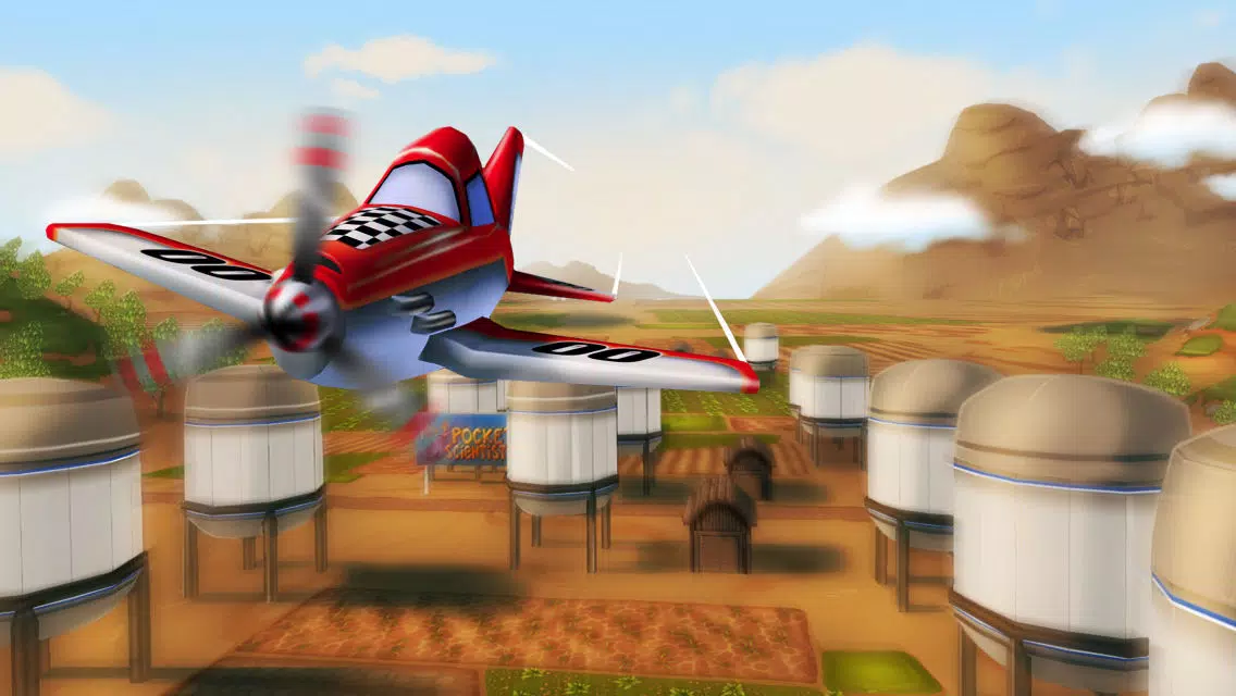 ภาพหน้าจอของ Plane Heroes - Best Free Flight Game with Easy Control and Cartoonish 3D Graphics