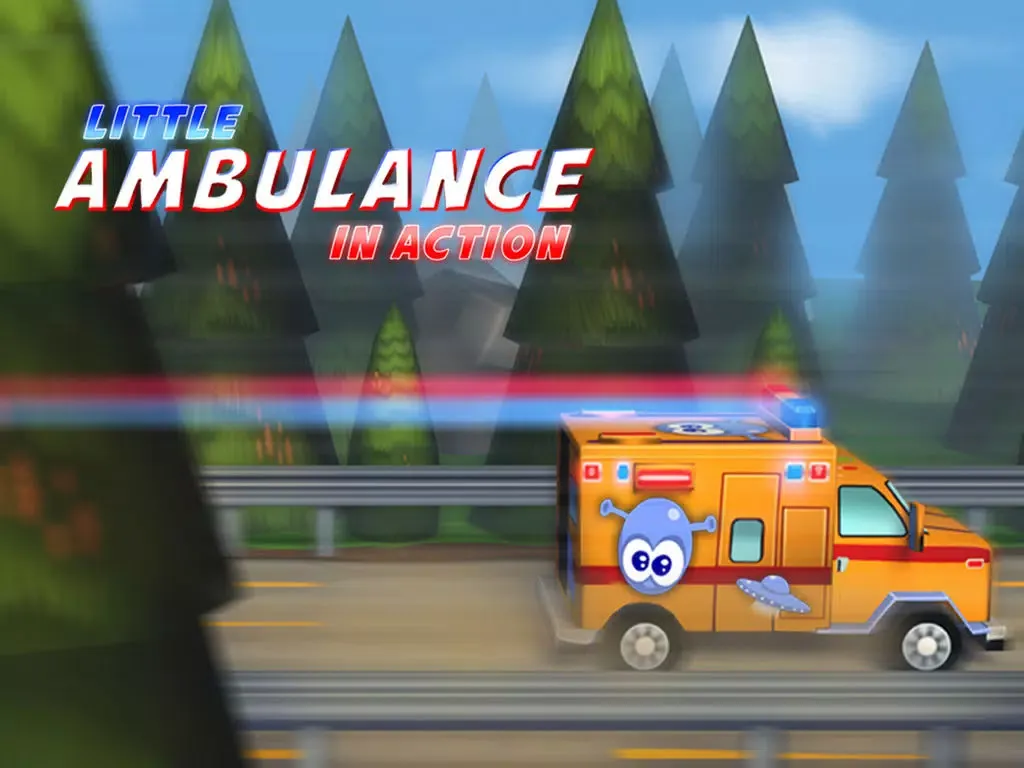 Tangkapan skrin A Little Ambulance in Action Free: 3D Fun Exciting Driving for Kids with Cute Emergency Car iPad 
