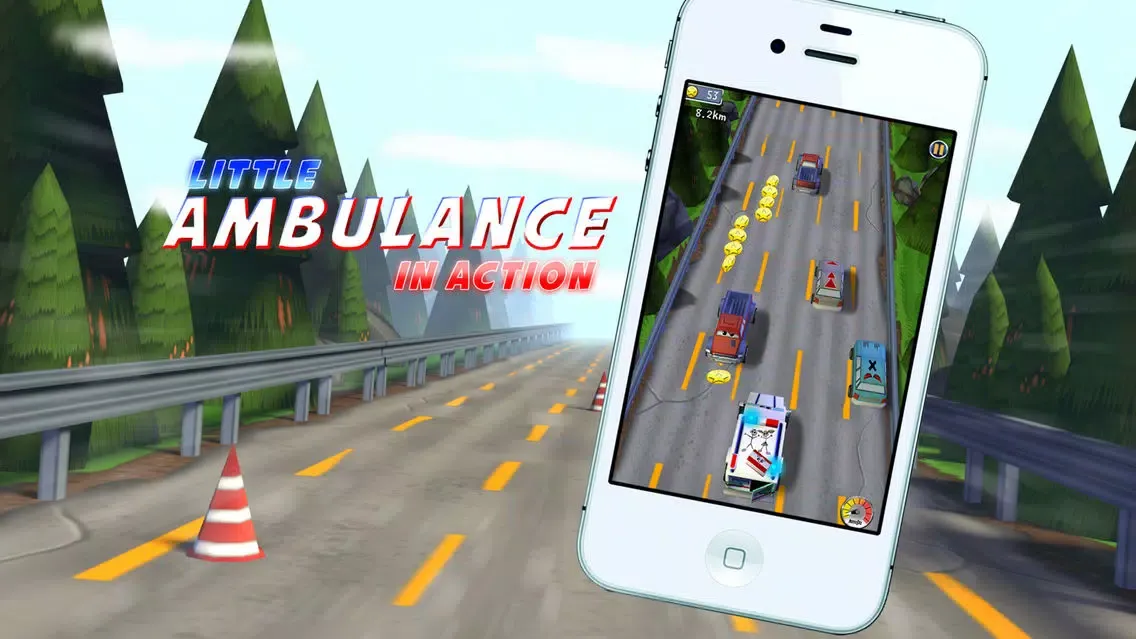 Tangkapan skrin A Little Ambulance in Action Free: 3D Fun Exciting Driving for Kids with Cute Emergency Car