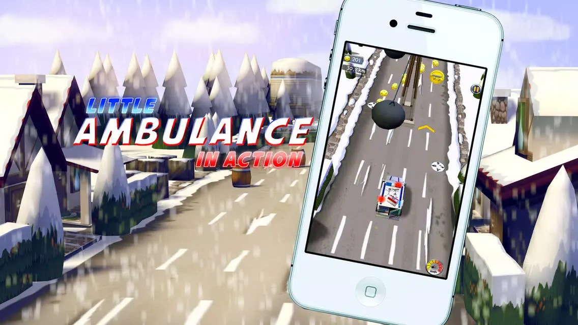 Tangkapan skrin A Little Ambulance in Action Free: 3D Fun Exciting Driving for Kids with Cute Emergency Car