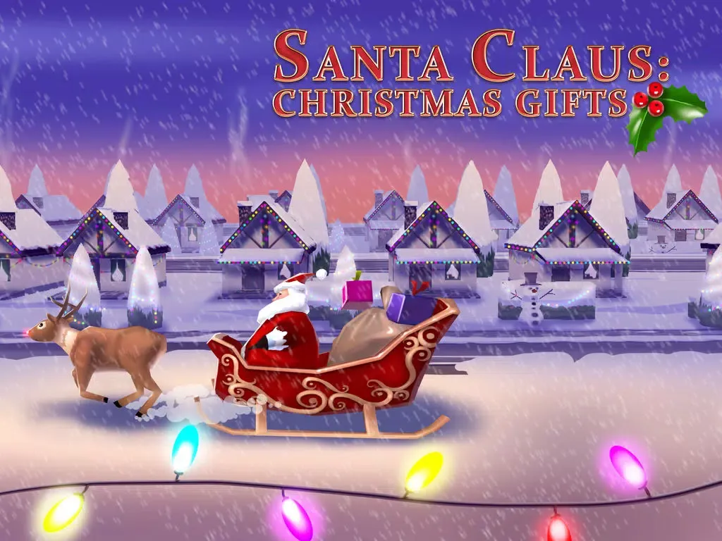 A Santa Claus: Christmas Gifts Free - 3D Sleigh Driving Game with Cartoon Graphics for Everyone iPad  Screenshots