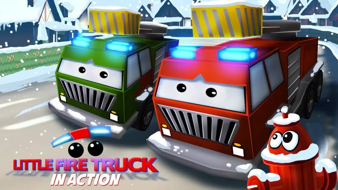 Little Fire Truck in Action - Driving Game With Cartoon Graphics for Kids स्क्रीनशॉट
