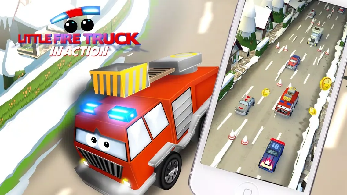 Little Fire Truck in Action - Driving Game With Cartoon Graphics for Kids स्क्रीनशॉट