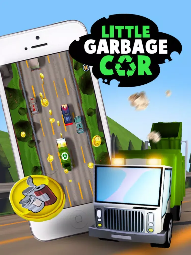 Capturas de tela do Little Garbage Car in Action - Popular 3D Casual Driving Game for Kids with Trash Collector Vehicles in a Small City with Cartoonish Graphics iPad 