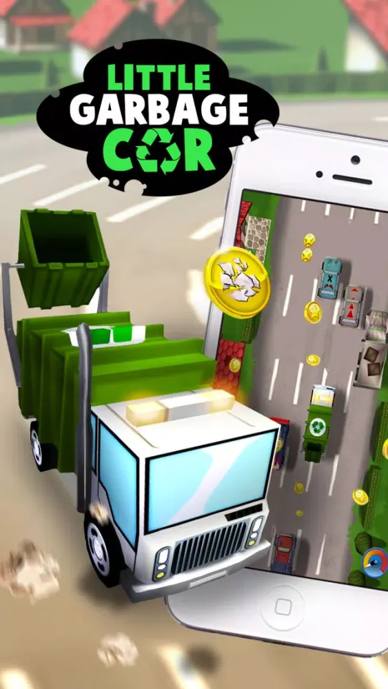 Capturas de tela do Little Garbage Car in Action - Popular 3D Casual Driving Game for Kids with Trash Collector Vehicles in a Small City with Cartoonish Graphics