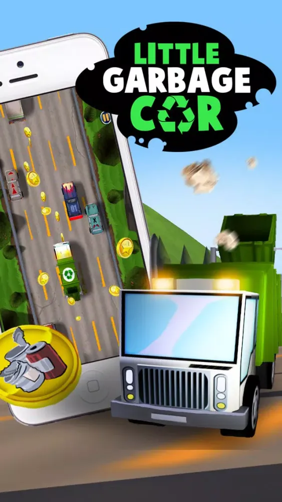Capturas de tela do Little Garbage Car in Action - Popular 3D Casual Driving Game for Kids with Trash Collector Vehicles in a Small City with Cartoonish Graphics