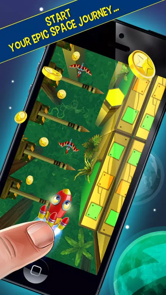 Spaceship Junior - The Voyage Free: Cartoon Space Game For Kids スクリーンショット